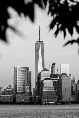 Lower Manhattan And One World Trade Center B&W Photo Art Print Poster 8x12 • $10.49