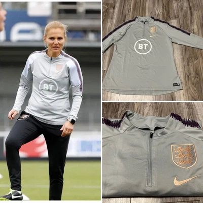 £25 • Buy ENGLAND Football LIONESSES LONG Sleeved Nike Training Warm Up Top Size L  BT