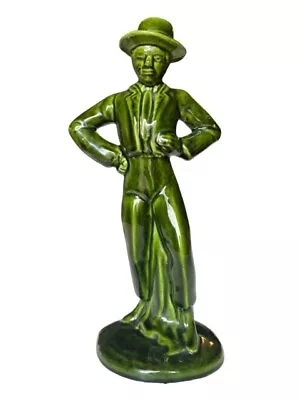 Vintage Ceramic Mariachi Dancer Figurine Dark Green – Excellent Show Piece • $29.99