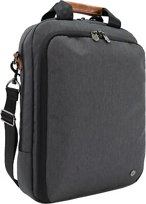 PKG - Riverdale 11L Vertical Messenger Bag For 16  Laptop - Dark Grey/Tan • $99.99