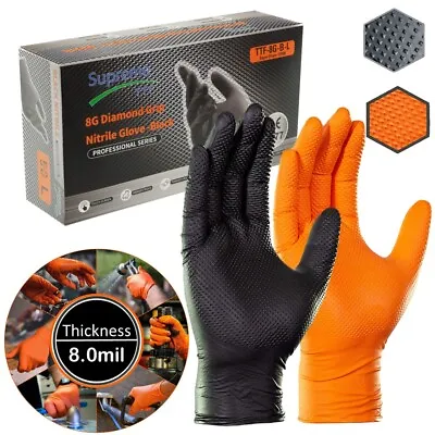 Strong Heavy Duty Nitrile Disposable Thick Gloves Powder Free Car Mechanic • £1.99