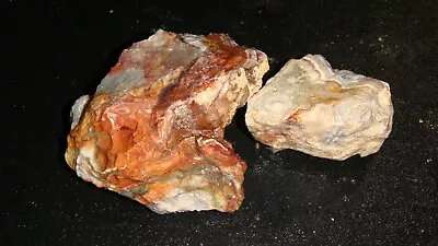 2 Old Crazy Lace Agate Rough Specimens   Mexico  1  1/2 +  Pounds • $26.99