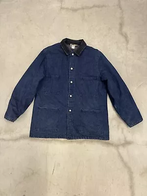 Vintage Dickies Jacket Men's 44 L Denim Chore Coat Blanket Lined Work Barn USA • $74.99