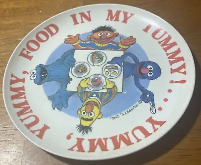 Vintage Sesame Street Muppets Child Plate Yummy Food In My Tummy • $9.99