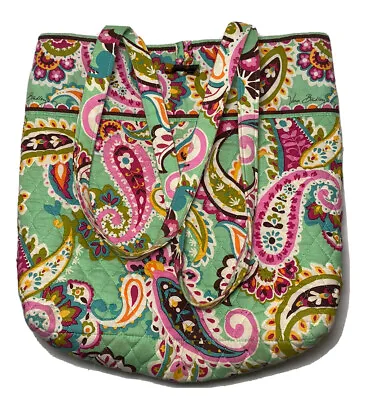 Vera Bradley Holiday Tote Bag In Tutti Frutti Design With Coin Purse And Strap • $11.89