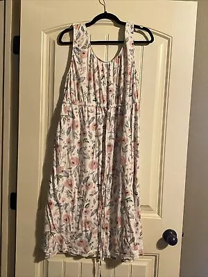 Baby Be Mine Size L / XL Floral Print Maternity / Nursing / Layette Lounge Dress • $15