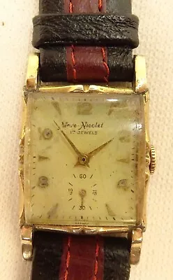 Marc Nicolet Wristwatch 17J Antique Men's Running Serviced RGP • $99.99