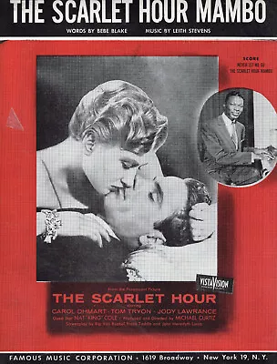 '56 CAROL OHMART Movie Sheet Music THE SCARLET HOUR+ 2 Mystery Sheets ! • $12.50