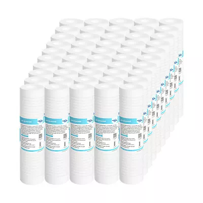 50PCS 1/5/0.5 Micron 10x2.5  Grooved Sediment Water Filter Replacement Cartridge • $92.45