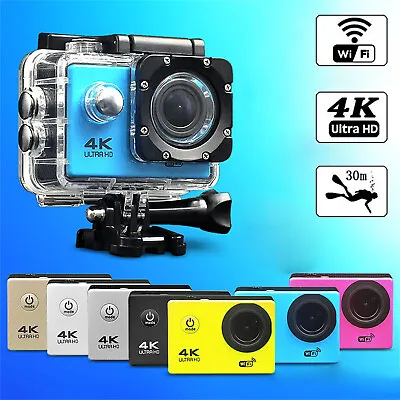 $46.87 • Buy 4K HD 1080P Waterproof Sports Action Camera WiFi  Video Recorder GoPro AU