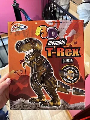 New Children's 3D Movable T-Rex Puzzle By Grafix • £3