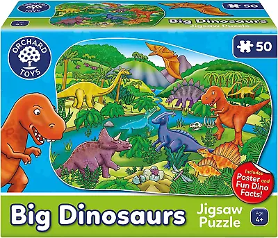 £37.30 • Buy Orchard Toys Big Dinosaurs Jigsaw Puzzle For Kids, Large Floor Puzzle, 50-Piece