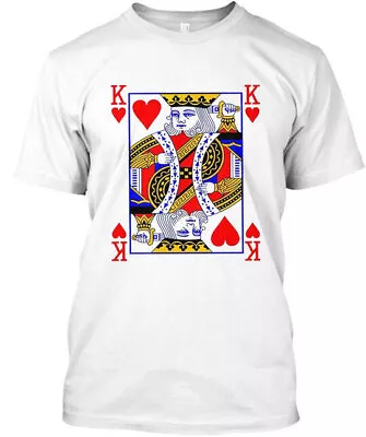 King Of Hearts Playing Card T-Shirt Made In The USA Size S To 5XL • $21.78