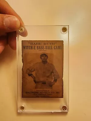 Vintage Old Babe Ruth Witch E Baseball Game Card. Signed.  Undated. Rare. • $499