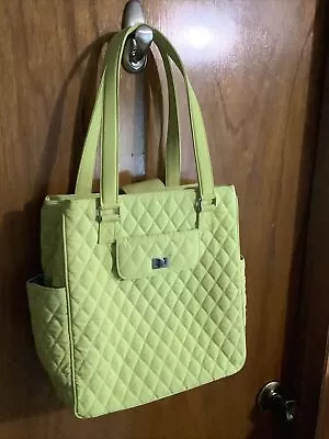 Vera Bradley Microfiber Large Satchel  Avocado Green~13”x 12” X5” • $26.31