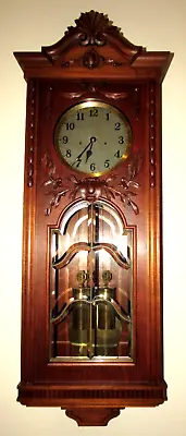 Antique Hora Two Weights Driven Vienna Wall Clock 8-Day Time/Strike Rare Clock • $1100