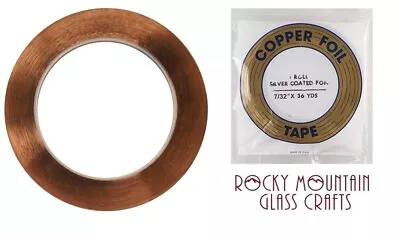 7/32  SILVER BACK EDCO Copper Foil Tape For Stained Glass 36 Yards Supplies 1mil • $13.87