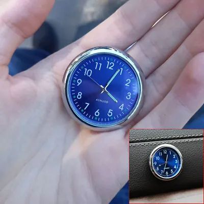 Mini Metal Car Interior Quartz Analog Watch Stick On Clock Vehicle Accessories • $5.32