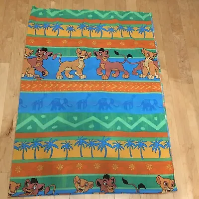 Vintage 1990s Disney LION KING 2 Twin Size Fitted Sheet NUC Bright Cute  USA • $21.99