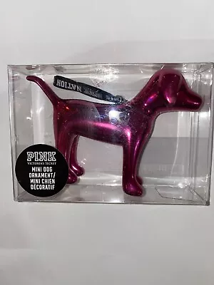 Victoria Secret Pink Mini Ornament Dog 2015 Limited Edition Nib  • $15.99