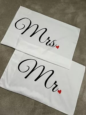 Brand New Mr And Mrs Matching Pillowcases Wedding Gift  • £12.99