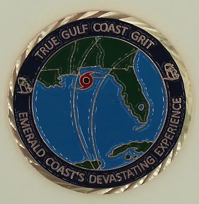 Hurricane Michael Panhandle Bay County & 850 Strong Copper Finish Challenge Coin • $14.95