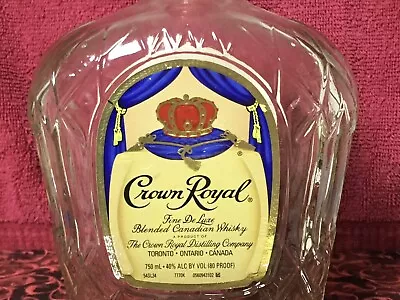 Vtg Crown Royal Whiskey Bottle Product Of Canada-Empty • $6.50