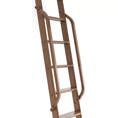 Quiet Glide™ Wooden Handrails For Library Ladder (1 Pair) • $242