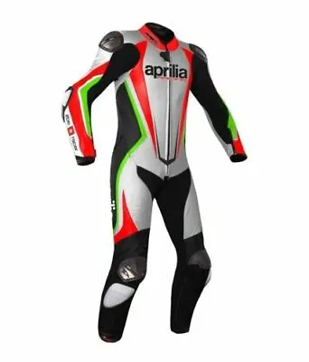 Aprilia Mens Motorbike Leather Biker Motorcycle Racing Suit Armour Sport Jacket • $308.28