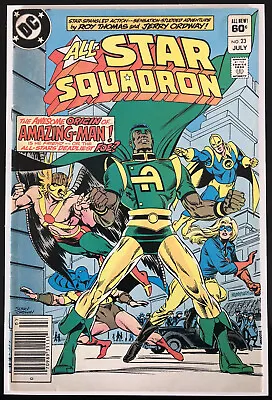 $25 • Buy ALL STAR SQUADRON #23 1st  Appearance Origin AMAZING MAN Newsstand 1983