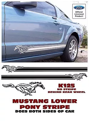 Ge-k125 Ford Mustang - Pony Side Rocker Side Stripe - 58  Long - Short Style • $58.23