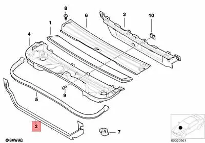 Genuine BMW E46 E83 E83N Cabin Air Microfilter Housing Seal OEM 64318370409 • $32.59