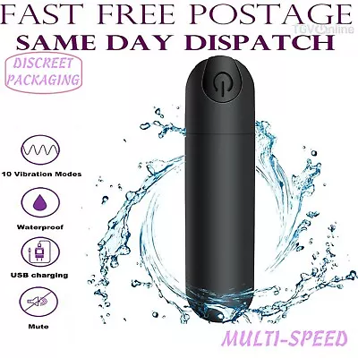 Multi Speed USB Rechargeable Bullet Vibrator Discreet Vibrating Massager Sex Toy • $39.85