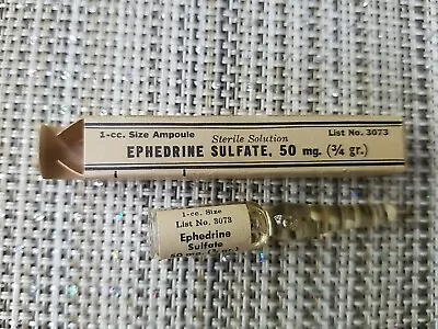 Vintage Apothecary Ampoule Abbott Ephedrine Sulfate  • $35