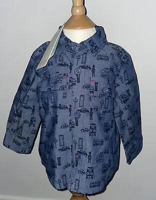 £9.75 • Buy Monsoon Baby Boy Smart Long Sleeve Shirt Size 3-6 Months Brand New With Tags