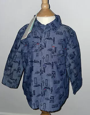£9.75 • Buy Monsoon Baby Boy Smart Long Sleeve Shirt Size 3-6 Months Brand New With Tags