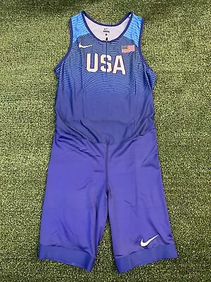 Nike Pro Elite Team Issued USA Olympics Speedsuit Unitard Size Large 898156-xxx • $44.99