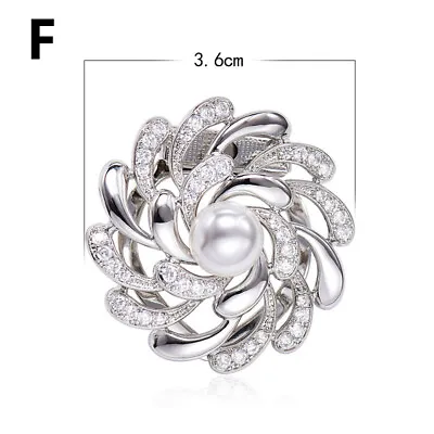 £2.62 • Buy Women Scarf Buckle Ring Clip Holder Crystal Flower Brooch Scarves Jewelry Gifts