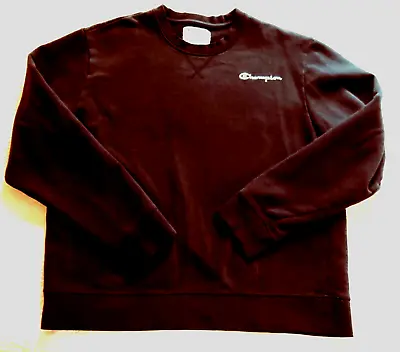 $28.50 • Buy Vintage 1990s Champion Men LARGE Black Fleece Sweat Shirt Sport Wear Crew