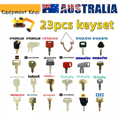 23 Heavy Equipment Ignition Key Construction Machines Master Cat Volvo JCB Case • $21.59