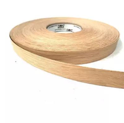 100mtr - Iron On Edging PreGlued Real Wood Oak Veneer Edge Banding Tape - 22mm • £9.99