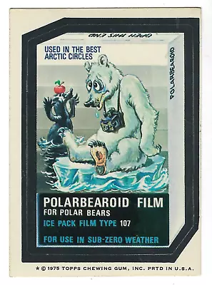 1975 Topps Wacky Packages 14th Series 14 POLARBEAROID FILM White Back Nm- O/c • $6.59