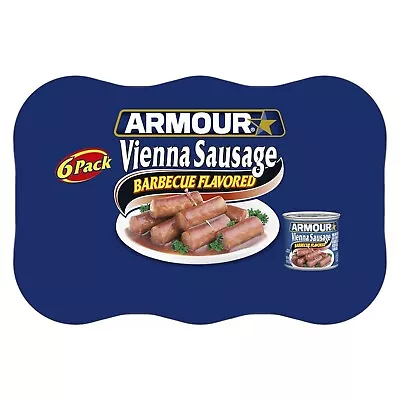 Armour Star Vienna Sausage Barbecue Flavored Canned Sausage 4.6 Oz Pack Of 6 • $9.15