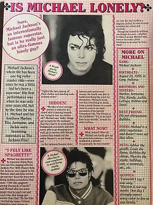 Michael Jackson Full Page Vintage Clipping C • $2.59