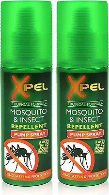 2x Xpel Mosquito Insect Fly Bite Repellent Tropical Formula Pump Spray 70ml • £7.46
