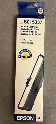 Genuine S015337 EPSON LQ-590 RIBBON CARTRIDGE BLACK 5M 55.7’ Brand New In Box • $23.98