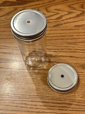 20 Pcs Stainless Steel Wide Mouth Mason Jar Lid Sith Straw Hole • $15