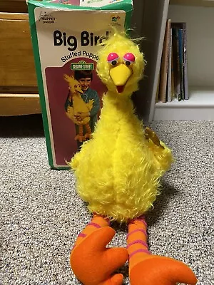 24  VINTAGE SESAME STREET BIG BIRD Stuffed Puppet With Original Box • $40