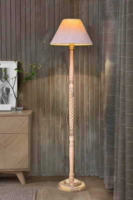 £149 • Buy Classic Floor Lamp For Living Room, Bedroom, And Office, Natural Wood With Base
