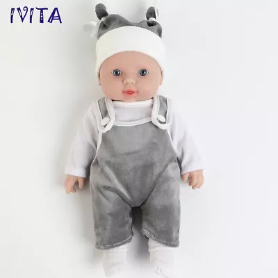 IVITA Cute 11 Blue Eyes Boy Newborn Lifelike Full Silicone Reborn Baby Doll • $69